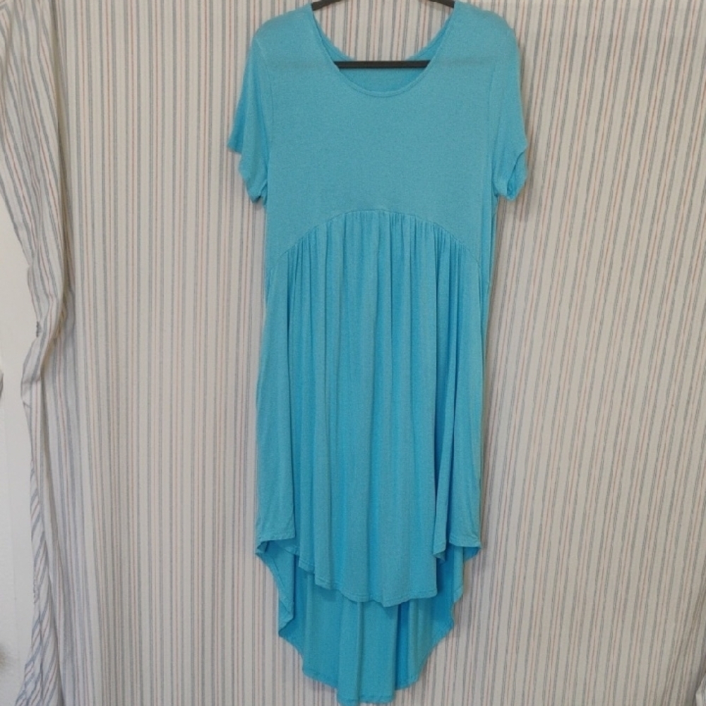 Casual Empire Waist High-Low Sundress🩵